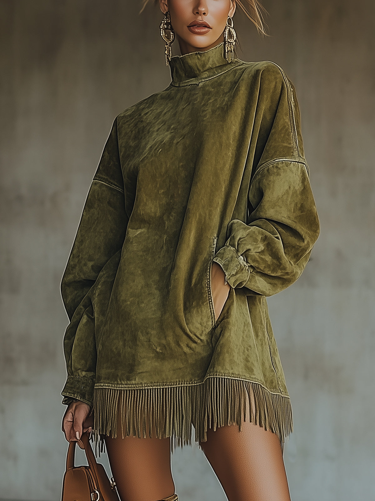 Olivera Turtleneck Knit Dress