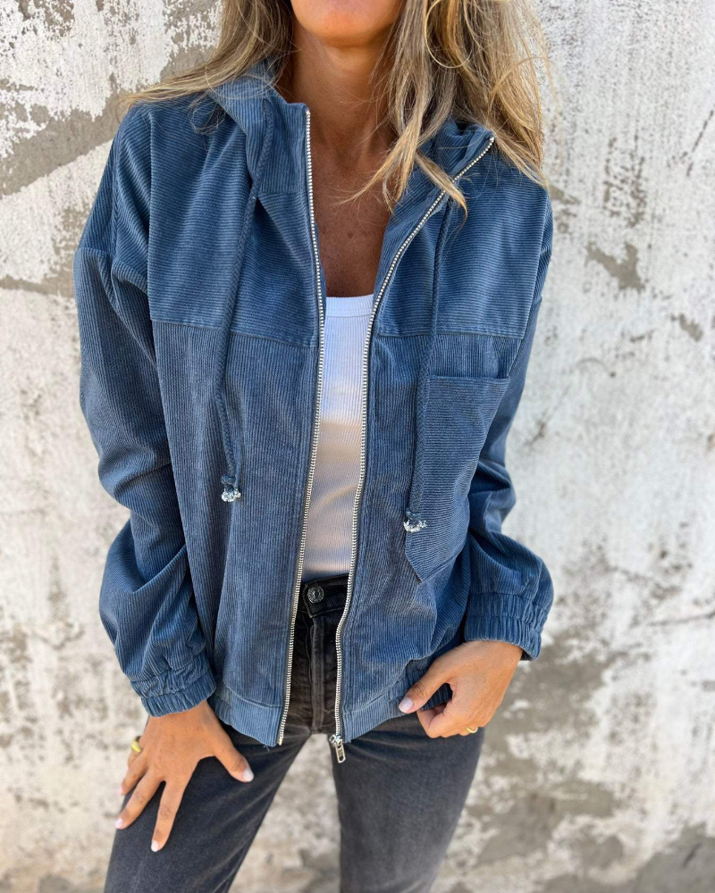 Vienna Hooded Corduroy Jacket