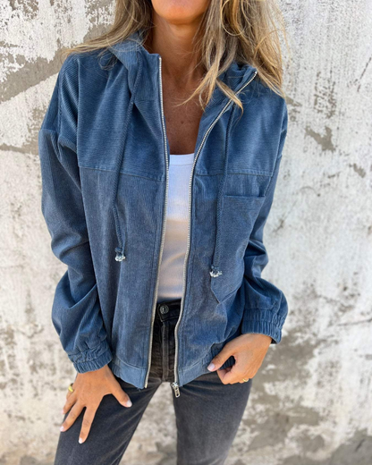 Vienna Hooded Corduroy Jacket