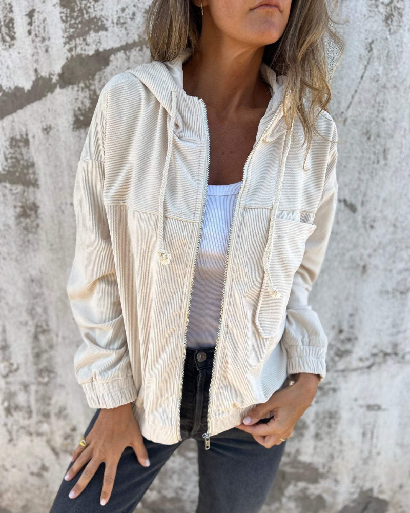 Vienna Hooded Corduroy Jacket