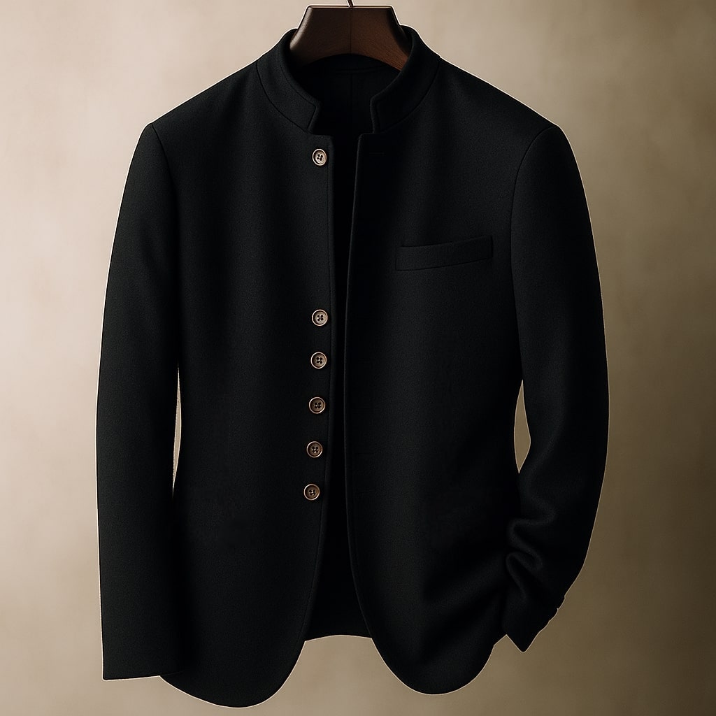 Alberto Wool Stand-Collar Jacket