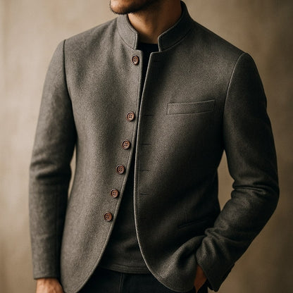 Alberto Wool Stand-Collar Jacket