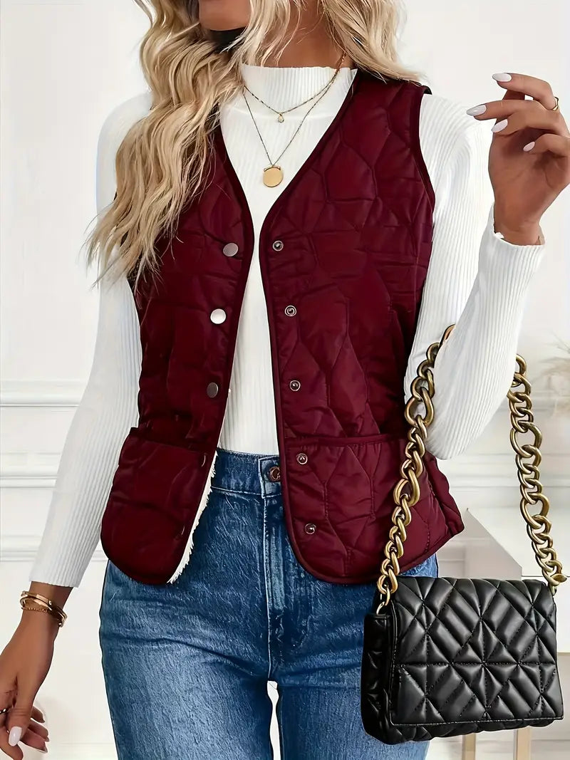 Valea Quilted Bomber Vest