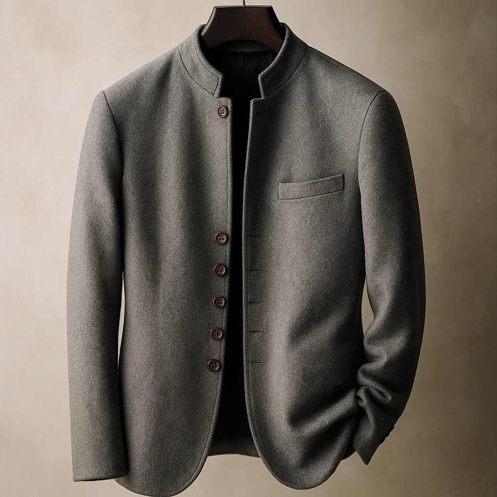 Alberto Wool Stand-Collar Jacket