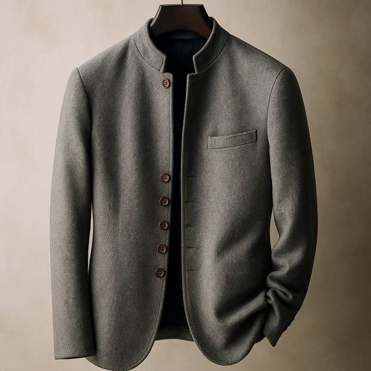 Alberto Wool Stand-Collar Jacket