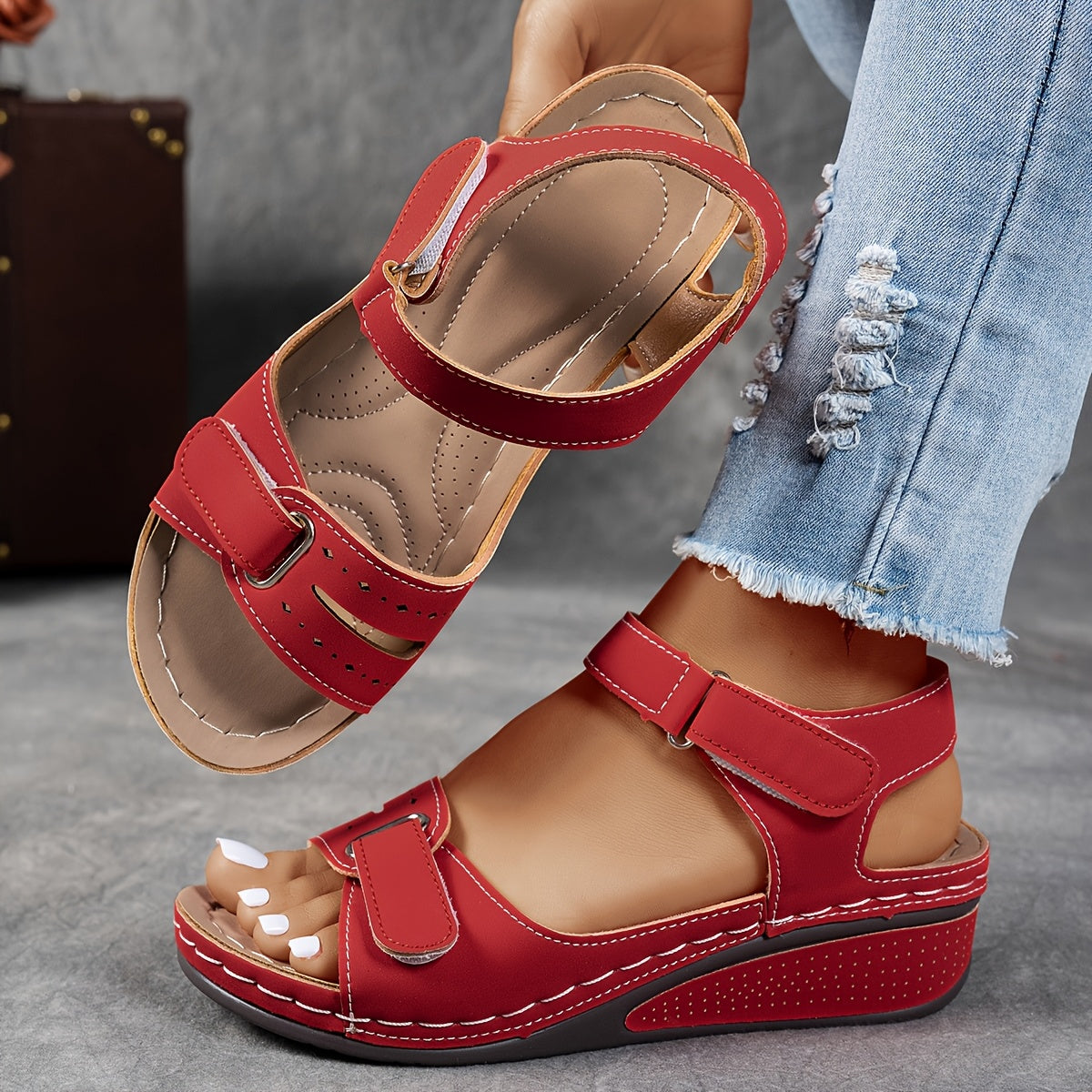 Cross-Strap Comfort Sandals
