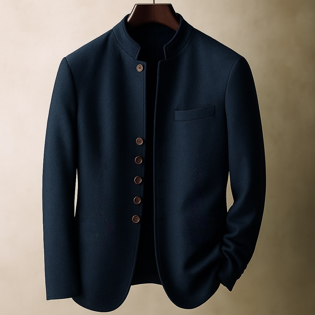 Alberto Wool Stand-Collar Jacket