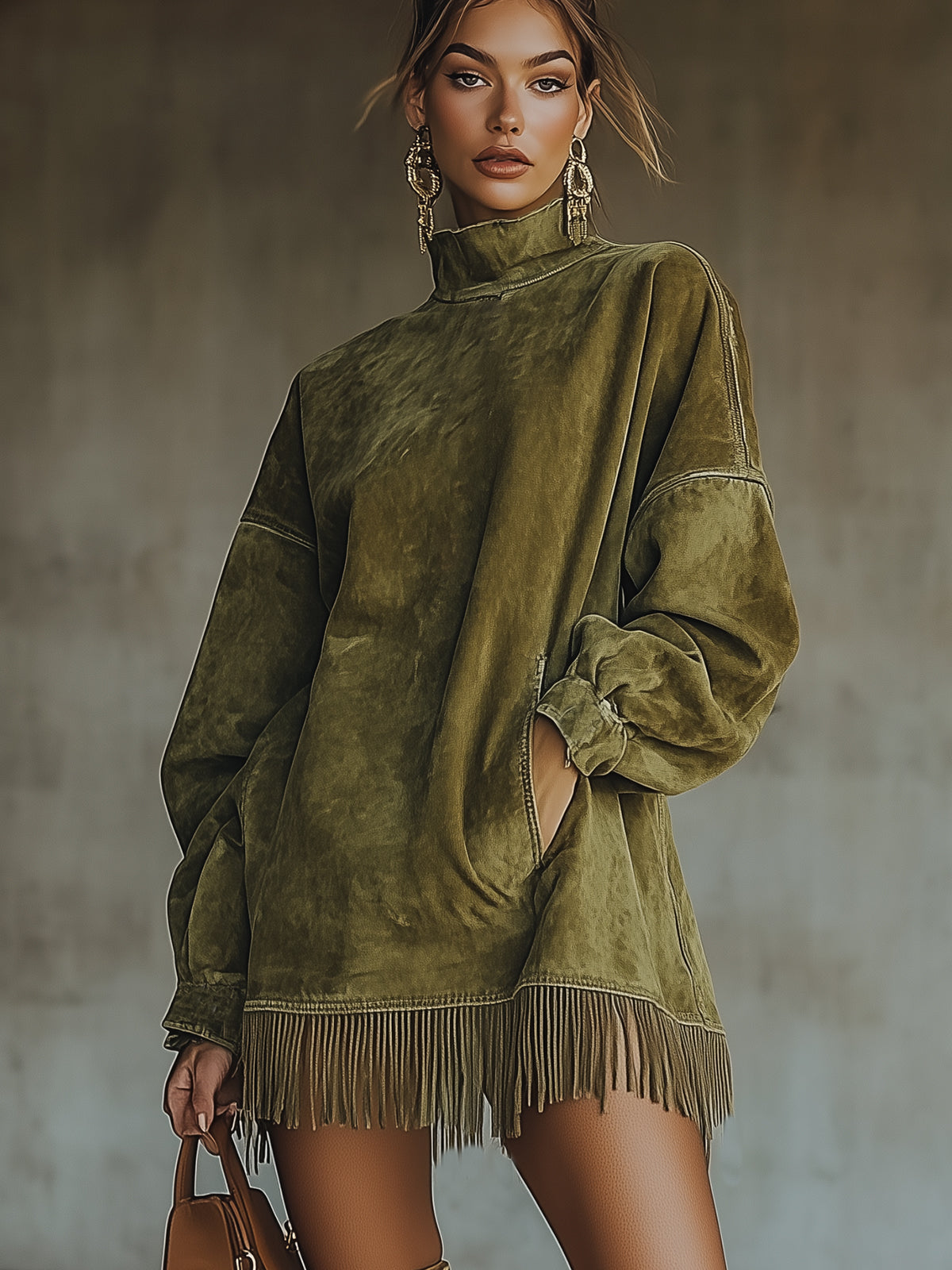 Olivera Turtleneck Knit Dress