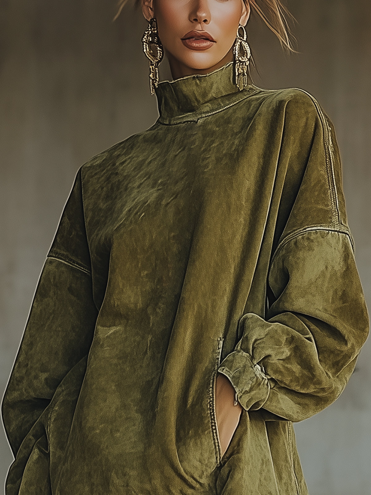 Olivera Turtleneck Knit Dress