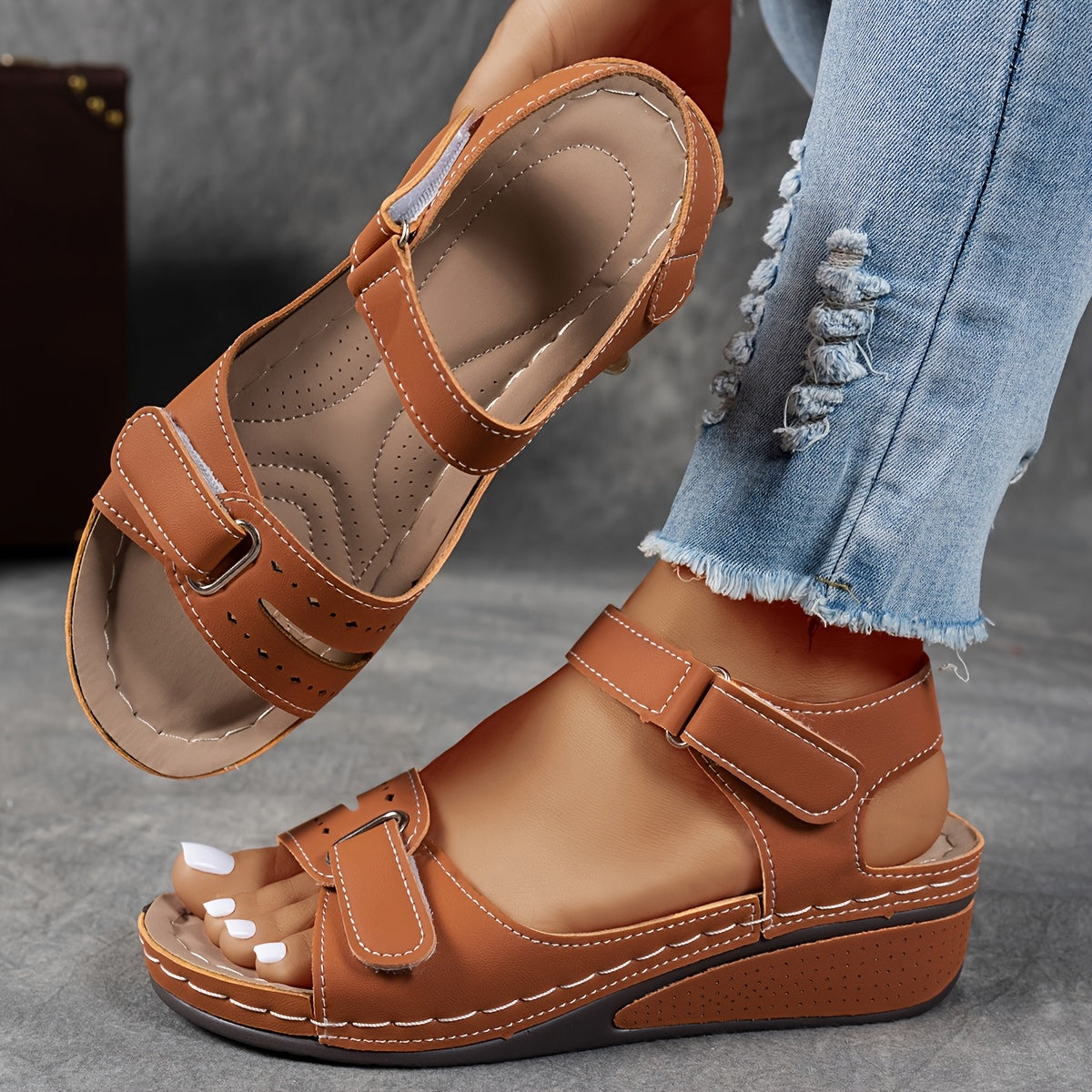 Cross-Strap Comfort Sandals