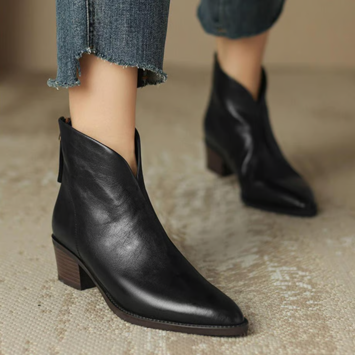 Valenza Premium Low-Heel Ankle Boots