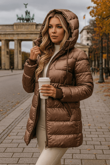 Aurora Hooded Quilt Coat