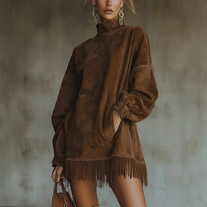 Olivera Turtleneck Knit Dress