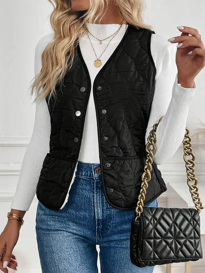 Valea Quilted Bomber Vest