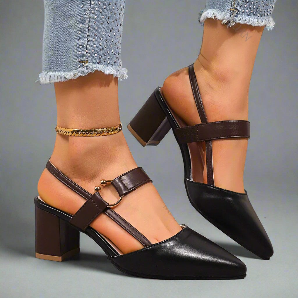 Viola Leather Heels
