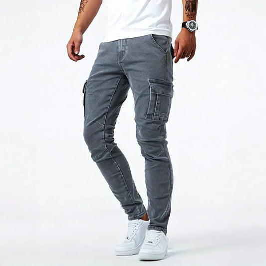 MetroFlex Cargo Denim Jeans – Relaxed Utility Fit
