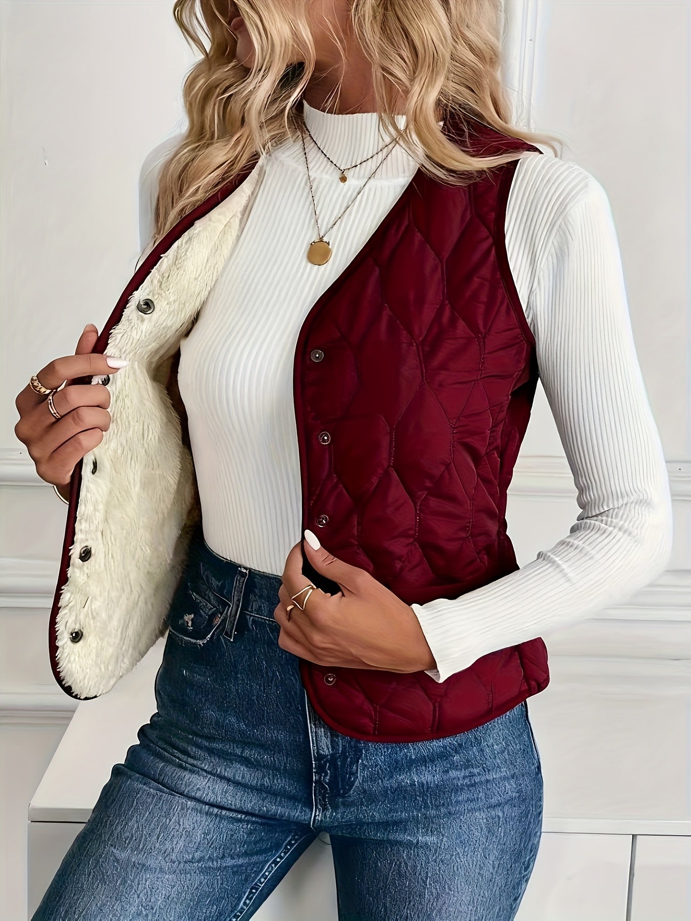 Valea Quilted Bomber Vest